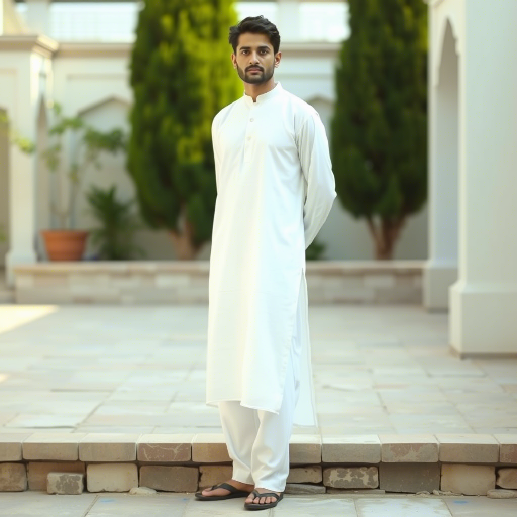 Classic White Cotton Shalwar Kameez